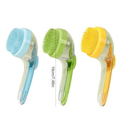Grooming Easy Dispenser Silicone Pet Washing Brush for Cats and Dogs Soothing Massages and Effective Bathing Shampoo for Dogs Massage Grooming Bath Massage with - color: Blue