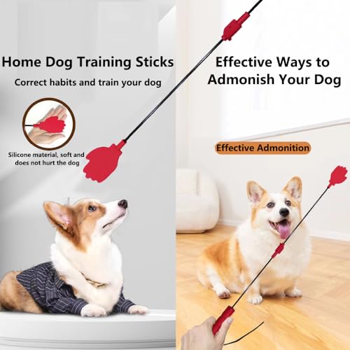 LogFaadCoi Collapsible Portable Dog Training Stick,Silicone Durable Dog Training Whip with Anti-Slip Handle,Outdoor and Indoor Training Dog Tools,Puppy Training Whip Exercise Accessory