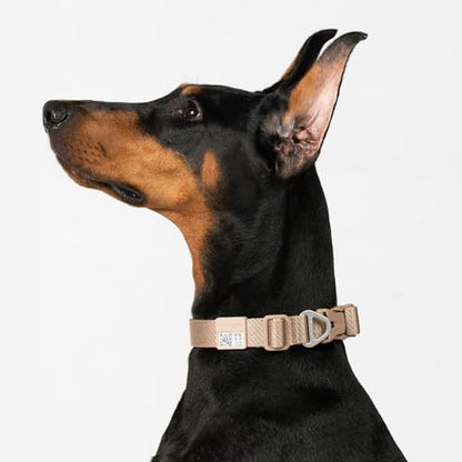 All-Weather Dog Collar Reflective Adjustable Soft Nylon QR Code Anti-Lost Collar Breathable with Quick-Release Buckle Patent Alloy Ring for Small Medium Large Dog (Light-Burgundy, M) - color: Light-Burgundy, size: M