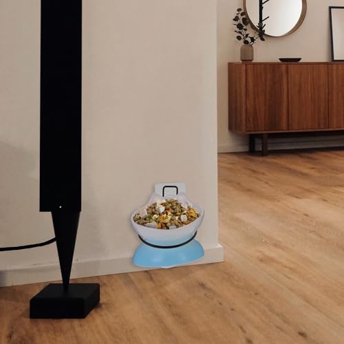Artibetter 2pcs Iron Pet Bowl Fixed Rack Wall Mounted Feeder Hanging Bracket Holder with 3 Nail-Free Adhesive Pads for Dogs and Cats Raised Feeding Station