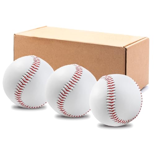 Practice Baseballs for Batting and Throwing Training - color: White Box of 3