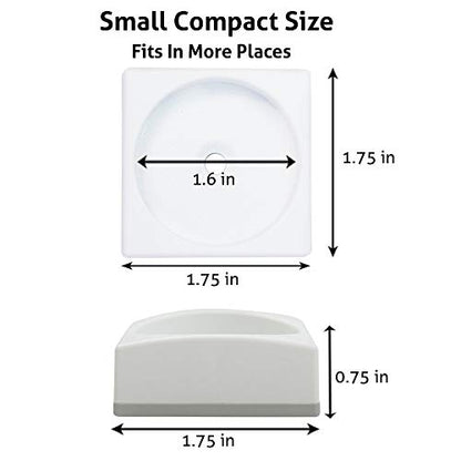 Wall Nanny Mini - Smallest Baby Gate Wall Protector (Made in USA) Protect Walls & Doorways from Pet Gates & Dog Gate Spindles - Child Pressure Mounted Baby Gate for Stairs Wall Cup (White) 4 Pack - color: White