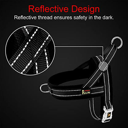 Plutus Pet No Pull Dog Harness with Breathable Mesh Padded, Adjustable Reflective Escape Proof Dog Harness, Quick Fit Dog Vest Harness for Small Medium Large Dogs(XXS, Red) - color: Red, size: XXS: chest 11.8"-15"