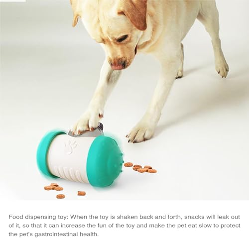 KAYNO Pet, cat and Dog Treat Dispenser Toys, pet Puzzle Food Funnel Toys, Food Grade Material, Non-Tipping, Clear Food Storage bin and Wheel Sliding Design. (Black) - color: Black