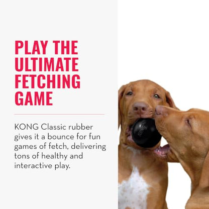 KONG Extreme Ball with Hole - Fetch Toy - Durable Dog Toy for Training, Interactive Playtime & More - Natural Extreme Rubber Ball - Black - for Large Dogs - size: Large