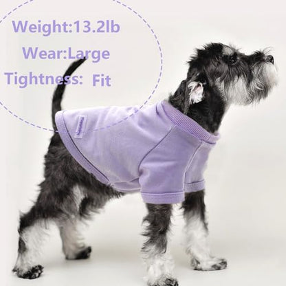 Dog Clothes for Medium Dogs 2 Pieces Stripe Summer Dog Shirt Cute Soft Puppy Clothes Bresthable Chihuahua Cat Clothes XS~XXL Pet Clothing (XX-Large) - color: purple, size: XX-Large