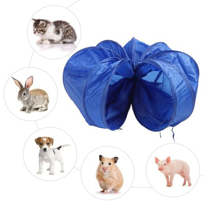 Dog Tunnel, 118in Foldable Cat Dog Training Equipment with Carry Bag, Pet Obstacle Course Training Starter Kit for Outdoor Indoor