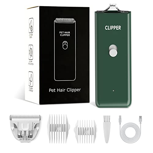 Feet Hair Trimmer, Dog Clippers,Quiet Washable USB Rechargeable Cordless Dog Grooming Kit,Electric Pets Hair Trimmers Shaver Shears for Dogs and Cats Green - color: Green 2 Blades