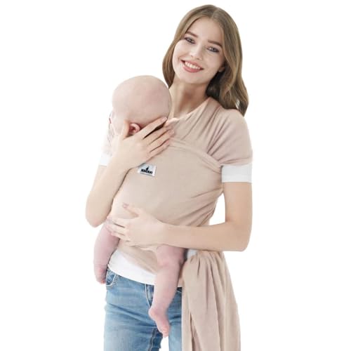 Baby Wraps Carrier, Jeroray Baby Carrier,Hands Free Infant Carrier, Lightweight,Breathable,Softness,Khaki - color: khaki