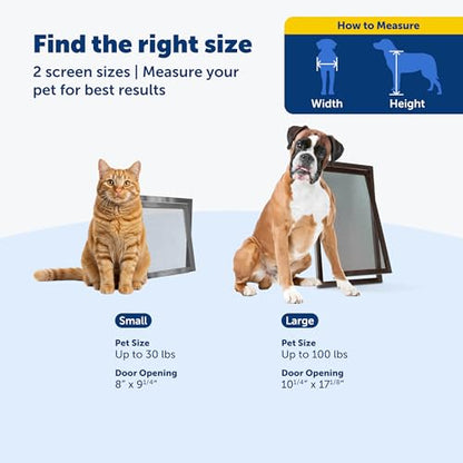 PetSafe Dog Door for Screen Door Size Large for Dogs and Cats up to 100 lb Use in Screen Doors Window Screens and Porch Screens - size: Large (Pack of 1)