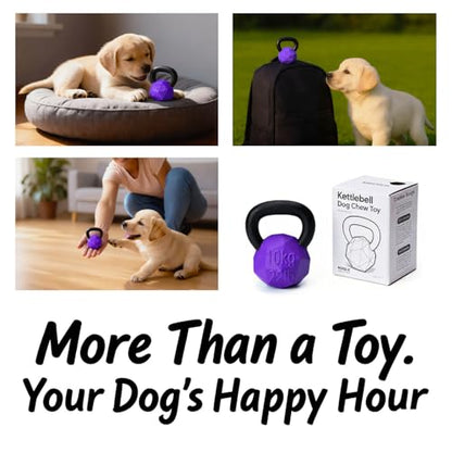 MECOOL Indestructible Dog Toy for Aggressive Chewers - Heavy Duty Chew Ring with Durable Nylon and Treat Dispenser Rubber Base, Interactive Food Puzzle Dog Chew Toy,Medium Purple for Puppy - size: S Purple