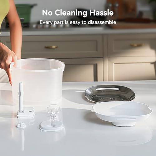 Cheerble Pumpless Cat Water Elfin Fountain, Wireless Pet Fountain Battery Operated, 2L/67oz E1+ Automatic Water Dispenser Cats & Dogs MagDrive™ Technology Stainless Steel Tray, No Cleaning Hassle - size: Cordless | Standard