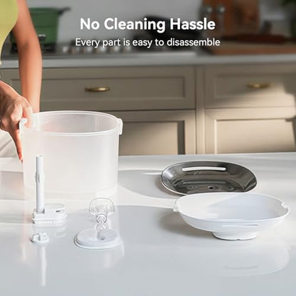 Cheerble Pumpless Cat Water Elfin Fountain, Wireless Pet Fountain Battery Operated, 2L/67oz E1+ Automatic Water Dispenser Cats & Dogs MagDrive™ Technology Stainless Steel Tray, No Cleaning Hassle - size: Cordless | Standard