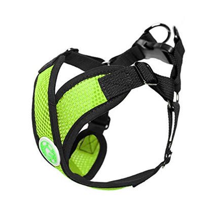 Gooby - Comfort X Step-in Harness, Choke Free Small Dog Harness with Micro Suede Trimming and Patented X Frame, Green, X-Large - color: Green, size: X-Large