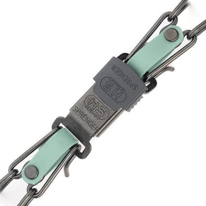 Herm Sprenger Black Stainless Steel Dog Collar with Quick Release ClicLock Buckle and Biothane Insert Training Collar Made in Germany (Sage Green, 23in x 3.2mm(Neck Size up to19-20in)) - color: Sage Green, size: 23in x 3.2mm(neck size up to19-20in)