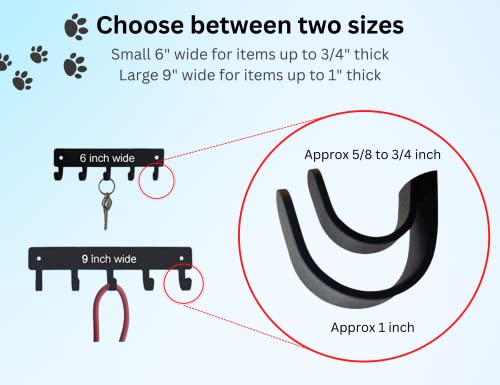Puppy Love Key Rack Hanger & Dog Leash Holder- 9 inch Wide - Made in USA - size: 9 inch x 4.5 inch
