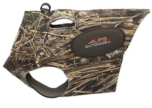 ALPS OutdoorZ Topflight Dog Vest, Dog Hunting Vest with 5mm Neoprene for Warmth, Contoured Neck Design, Buoyancy Flotation Pads, Easy Lift Handles, and Leash Clip, XX-Large - Realtree MAX-7 - color: Realtree MAX-7, size: XX-Large