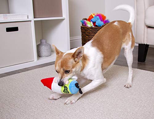 goDog (2 Count) Magical Creatures Garden Gnome Squeaky Plush Dog Toy, Chew Guard Technology - Red/Blue, Small - size: Small, style: Garden Gnomes, 2-Pack
