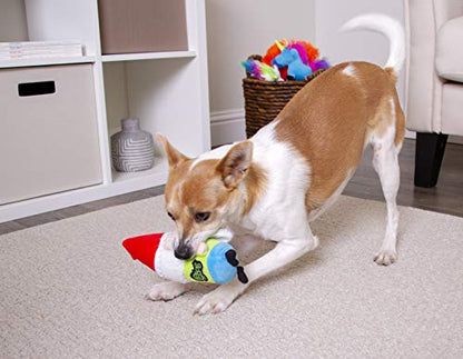 goDog (2 Count) Magical Creatures Garden Gnome Squeaky Plush Dog Toy, Chew Guard Technology - Red/Blue, Small - size: Small, style: Garden Gnomes, 2-Pack