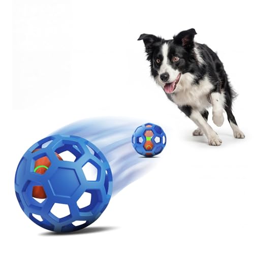 Unique Interactive Dog Toy with Ball-in-Ball Design, 4X Durable Rubber Outer Shell & Inner Smart Automatic Bouncing Ball to Keep Them Busy, Fetch & Puzzle Toys for Medium, Large High Energy Dogs