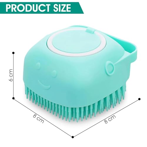 HEALTHYPAWS 2PCS Dog Grooming Brush Set | Pet Bath Hair Remover Glove with Adjustable Ring Handle for Short & Long Hair