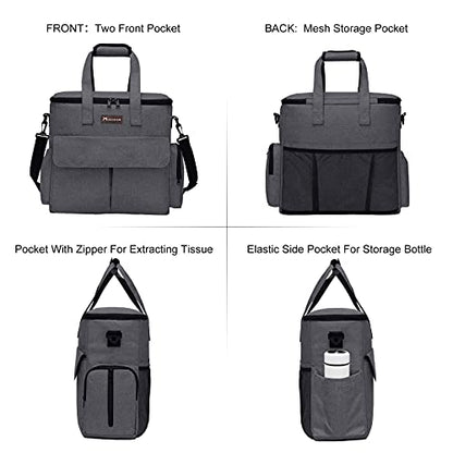 Modoker Airline Approved Pet Travel Bag, Weekend Dog Travel Set for Dog and Cat, Airline Approved Tote Organizer with Multi-Function Pockets 2 Food Storage Containers, 2 Collapsible Bowls (Dark Gray) - color: Dark Gray