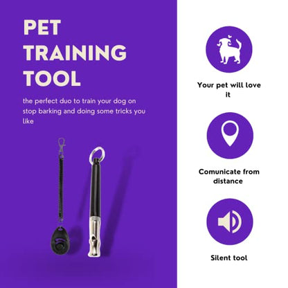 Dog Whistles, Custom Target Stick and Clicker Training Device for Dogs Pet Play Kit Agility Training Set Clicker