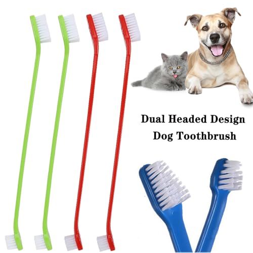 YMCCOOL Dog Toothbrush Set of 8 – Dual Headed Dental Hygiene Brushes for Small to Large Dogs, Easy Teeth Cleaning & Dental Care,Dog Tooth Brushes for Small to Large Dogs, Cats, and Most Pets