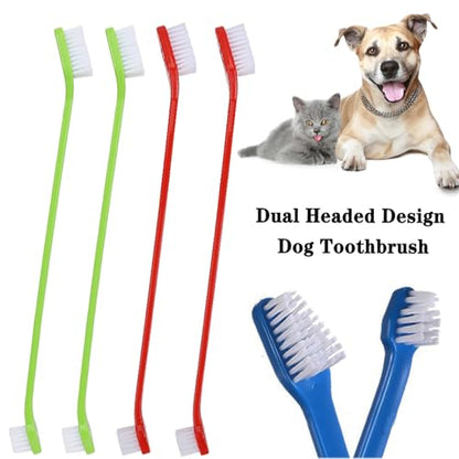 YMCCOOL Dog Toothbrush Set of 8 – Dual Headed Dental Hygiene Brushes for Small to Large Dogs, Easy Teeth Cleaning & Dental Care,Dog Tooth Brushes for Small to Large Dogs, Cats, and Most Pets