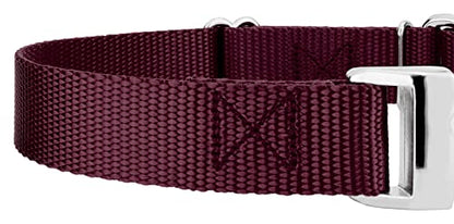 Country Brook Petz - Martingale Dog Collar - Heavy Duty Nylon Adjustable Martingale Dog Collar with Premium Buckle for Small Medium Large Breeds (5/8 Inch, Extra Small, Burgundy) - color: Burgundy, size: Extra Small (Pack of 1)