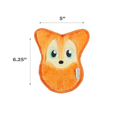 Outward Hound Durablez Minis – Squeaky Plush Dog Toy, No Stuffing for Less Mess, Interactive & Tough, Jumbo Squeaker, Puppies & Small Dogs, Fox, 6.3" - color: Fox, size: X-Small