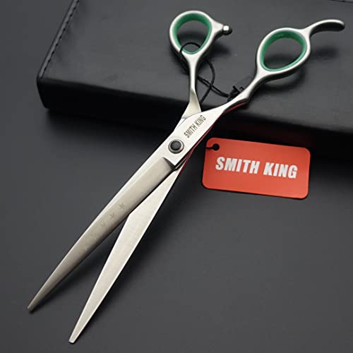 Professional Dog Grooming Shears Set Dogs Straight & thinning & Curved scissors & chunkers Scissorswith comb in 1 Set for Right-handed & Left-handed (7 In. Silvery Left-handed) - color: 7 In. Silvery Left-handed