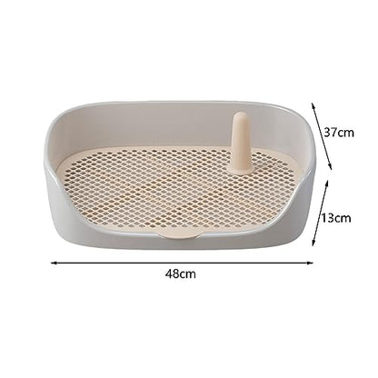 Dog Toilet Training Potty Tray, Pet Pan Bedpan Training Pads Holder Training Pad Toilet Potty Trainer for Small Animals, Home, Puppy, Gray 48x37x13cm - color: Gray 48x37x13cm