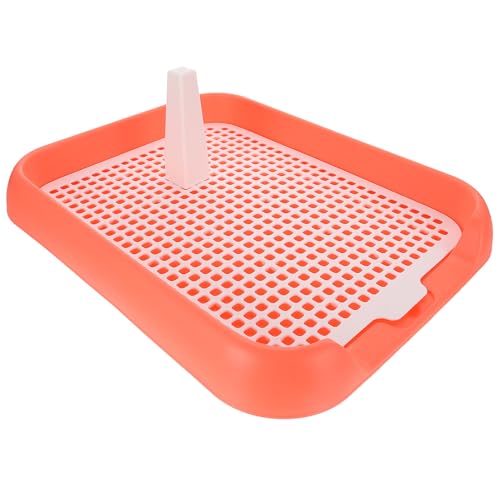 ULTECHNOVO Mesh Dog Toilet Tray Indoor Puppy Potty Trainer Anti-Slip Dog Pee Tray Lightweight Durable 6.9X5.5 Inch for Easy Cleaning and Training - color: Pink