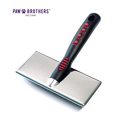 Ryan's Pet Supplies Paw Brothers Flat Slicker Brush for Dogs, Dog Brush for Long Haired Dogs, Professional Grade, Coated Tips, Gentle on Skin, Maximum Coverage, Large 4.5" x 2" - size: Large