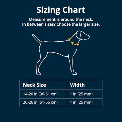 Ruffwear, Confluence Dog Collar, Waterproof Heavy Duty Quick Release Buckle, Odor-Resistant Easy Clean Adjustable TPU Webbing with & Silent ID Attachment, Midnight Blue, 20"-26" - color: Midnight Blue, size: 20"-26"