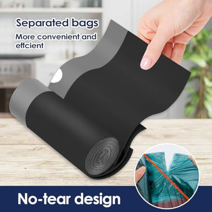 1.3 Gallon 100 Counts Strong Drawstring Trash Bags Garbage Bags by RayPard, 1, 1.2, 1.3 Gal Small Plastic Bags, Trash Can Liners for Home Office Kitchen Bathroom Bedroom, Waste Basket Liners (Black) - style: 100-1.3 Gallon-Black