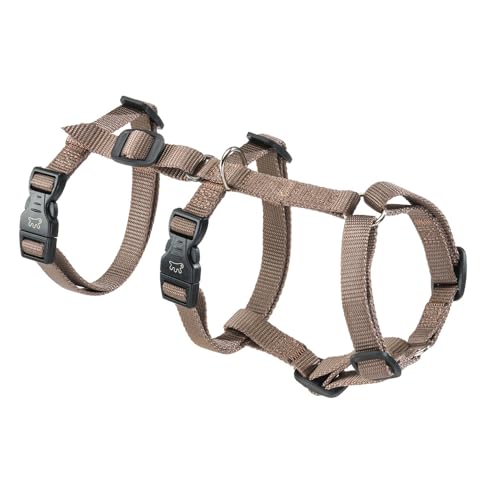 Ferplast Dog Harness Small Dog Brave Small, Escape Proof Dog Harness, Greyhound, Adjustable Harness for Dogs, 6 Closures, Marrone - color: Brown, size: zzzz-s