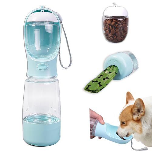 Portable Dog Water Bottle Portable Water Bottle for Dogs On The Go,Portable Dog Bowl Cat Bowl for Pet(Blue)