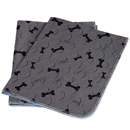 Washable Dog Pee Pads with Free Grooming Gloves,Non Slip Dog Mats with Great Urine Absorption,Reusable Puppy Pee Pads for Whelping,Potty,Training,Playpen - size: 24x36 Inch (Pack of 4)