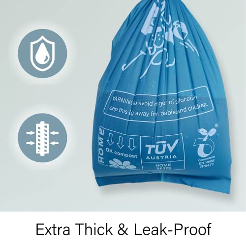 Dog Poop Bags with Handles, 252 Count, Extra Thick Leak-Proof Dog Waste Bags, Certified Compostable, Unscented & Eco-Friendly, 9 x 13 inch (16 inch w/Handles) - size: 252 Count (Pack of 1)