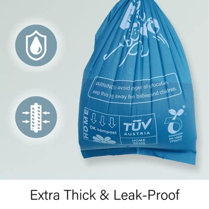 Dog Poop Bags with Handles, 252 Count, Extra Thick Leak-Proof Dog Waste Bags, Certified Compostable, Unscented & Eco-Friendly, 9 x 13 inch (16 inch w/Handles) - size: 252 Count (Pack of 1)