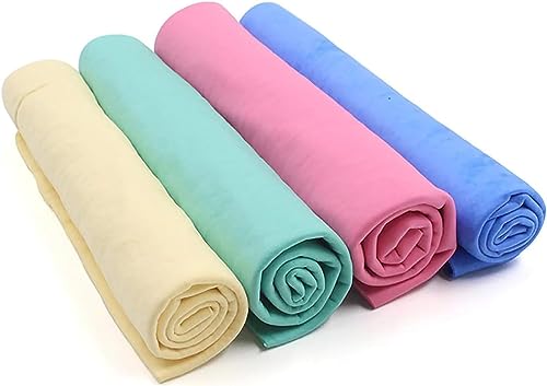GabeFish Super Absorbent Shammy Dog Towels Quick Dry Eco-Friendly Soft Multifunctional Pets Cats Towel Packs Large 2PC - size: Large/2 Packs