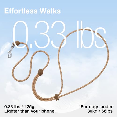 VETRESKA Crossbody Hands Free Dog Leash, 5FT Adjustable Rope Leash for Small Medium Dogs, Waist Multifunctional Leashes for Walking, No Pull Dog Leashes with Bag Dispenser, 2 in 1 Walk Set (Coffee) - color: Coffee Brown