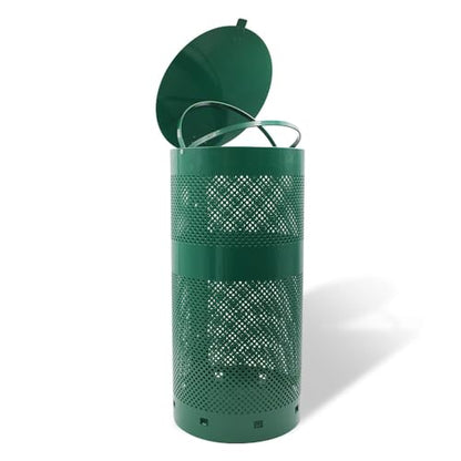 ZERO WASTE USA - The Sentry® Waste Can Gloss Green - 100% Rust-Free, Powder-Coated, Commercial-Grade Aluminum to Withstand Weather. 10-Year Warranty - color: Gloss Green