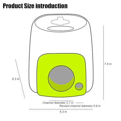 Dog Tennis Ball Treat Toy, Interactive Food Reward Ball for Dogs, Non-Toxic Self-Play Chew Toy for Boredom Relief, Teething & Mental Enrichment