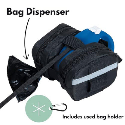 Gracie To The Rescue Leash Bag, Compatible with flexi retractable leash, treat and poop Bag Holder for leash, Waste Bag Holder (Blue) - color: Blue