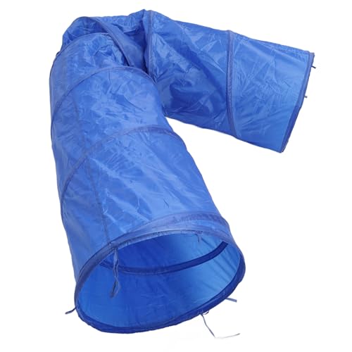 GOWENIC Dog Agility Tunnel, Foldable Pet Training Tunnel with Carry Bag, Skills Exercise for Outdoor Play, Dog Agility Training Equipment