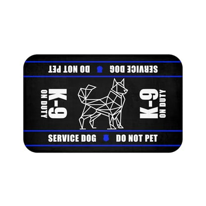 K-9 Service Dog Travel Mat - K-9 On Duty Portable Comfort Pet Bed Mat - Awareness & Safety Warning - size: 34"×21"