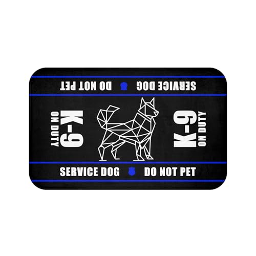K-9 Service Dog Travel Mat - K-9 On Duty Portable Comfort Pet Bed Mat - Awareness & Safety Warning - size: 34"×21"